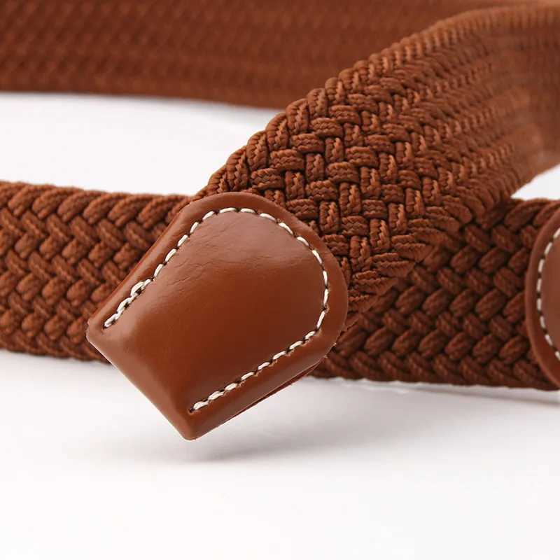 Non perforated and non punched womens elastic canvas belt womens full set of student pants belt W250109