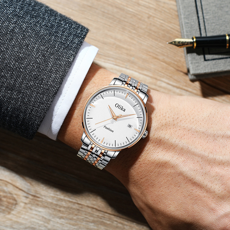 Elegant Men's Skeleton Watch with Stainless Steel Band and Mechanical Movement,Automatic Watch