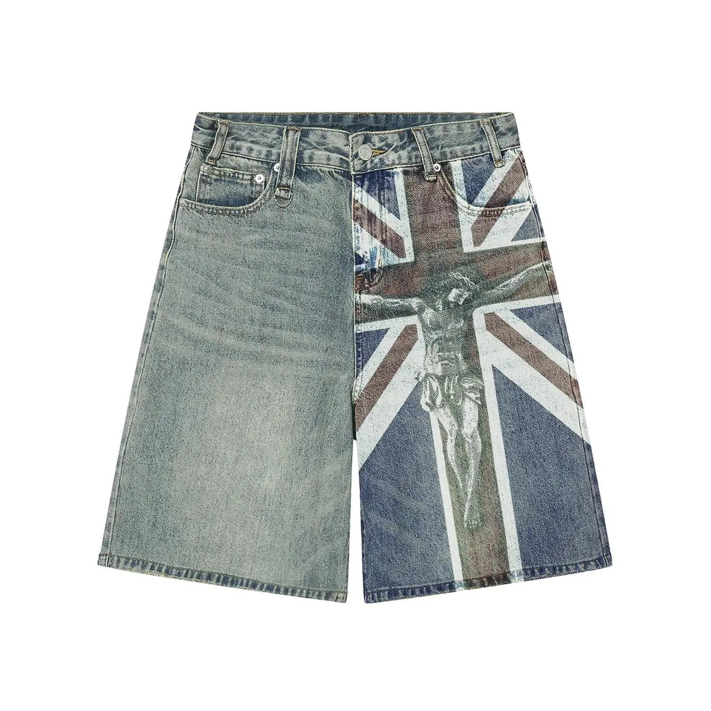 Streetwear American Short Y2K Jeans Mens Womens Harajuku Hip Hop Retro Blue Baggy Denim Gym Shorts High Waist Casual 250109