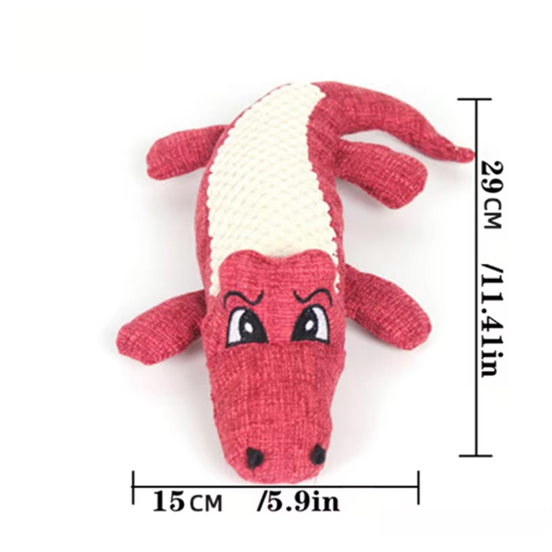 Pet Plush Sound Making Dog Toy Corn Velvet Crocodile Gnawing Grinding Teeth Cleaning Teeth Pet Supplies