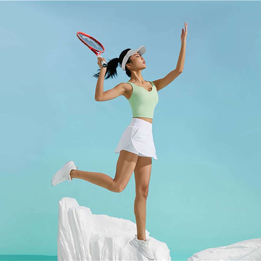 Vnazvnasi Hot Selg Women Tennis Skirt With Shorts Inside Anti-Emptied Grils Sports Clothing 2 Pockets Beside And Waist