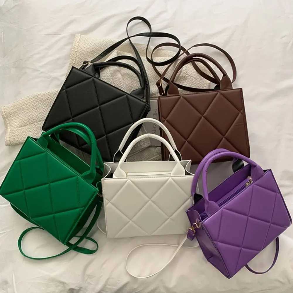 Women Shoulder Bag Trendy PU Leather Shoulder Crossbody Bags Messenger Bags Fi Ladies Handbags Solid Color Top Handle BagXJ250108