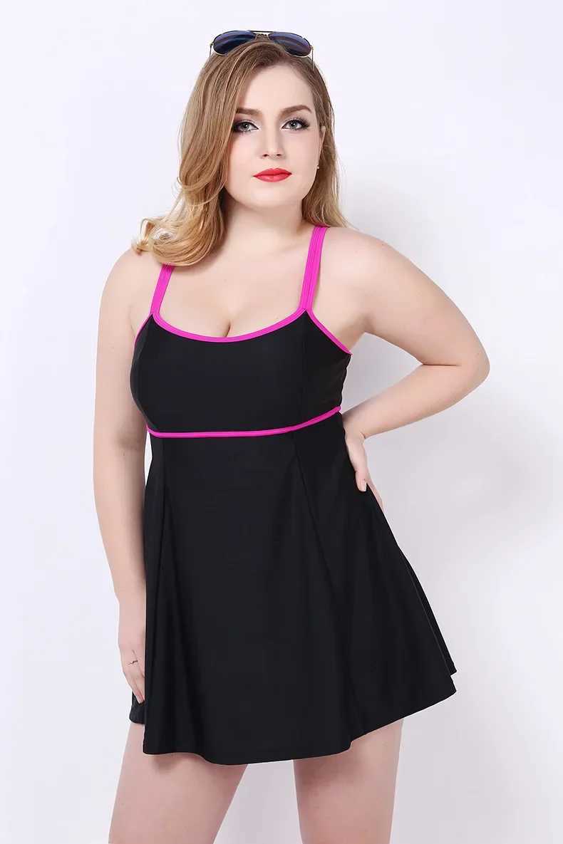 Women Plus Size Swim Dr Costume Swimsuit Skirted Swimwear Beachwear Strap New Vintage Womens Jumpsuit 2021 One PieceXJ240108