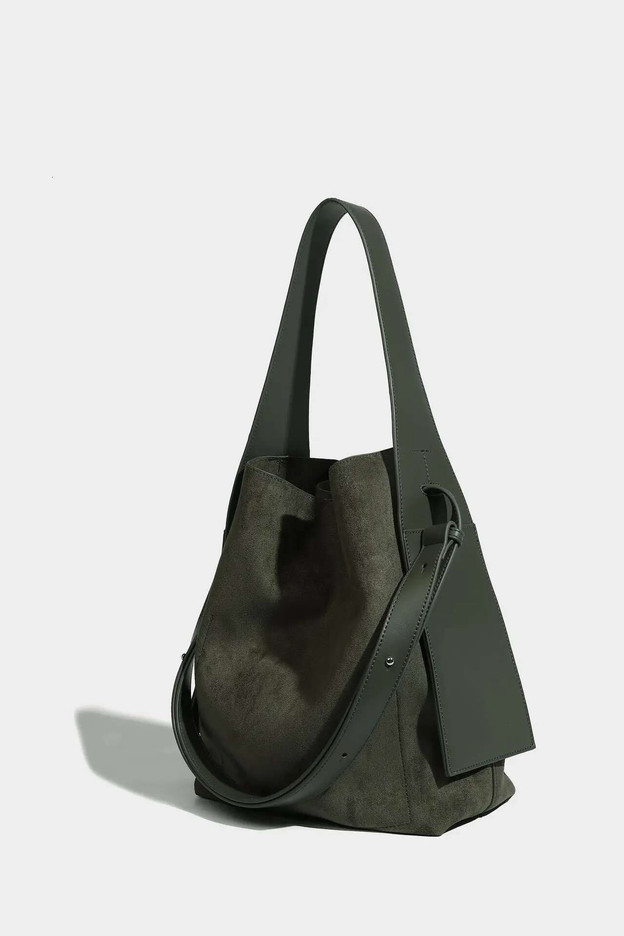 Retro Suede Solid Color Women's 2025 Designer Handbag Magnetic Closure Multi-Function Large Capacity Shoulder Bag