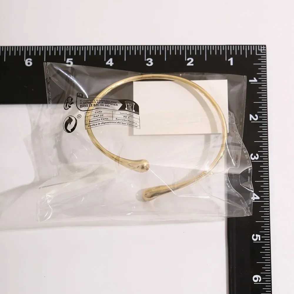 Simple Vintage Water Drop Open Cuff Bangles for Women 2024 Trend Goth Geometric Arm Bracelet Aesthetic Jewelry Gift NewXJ250109