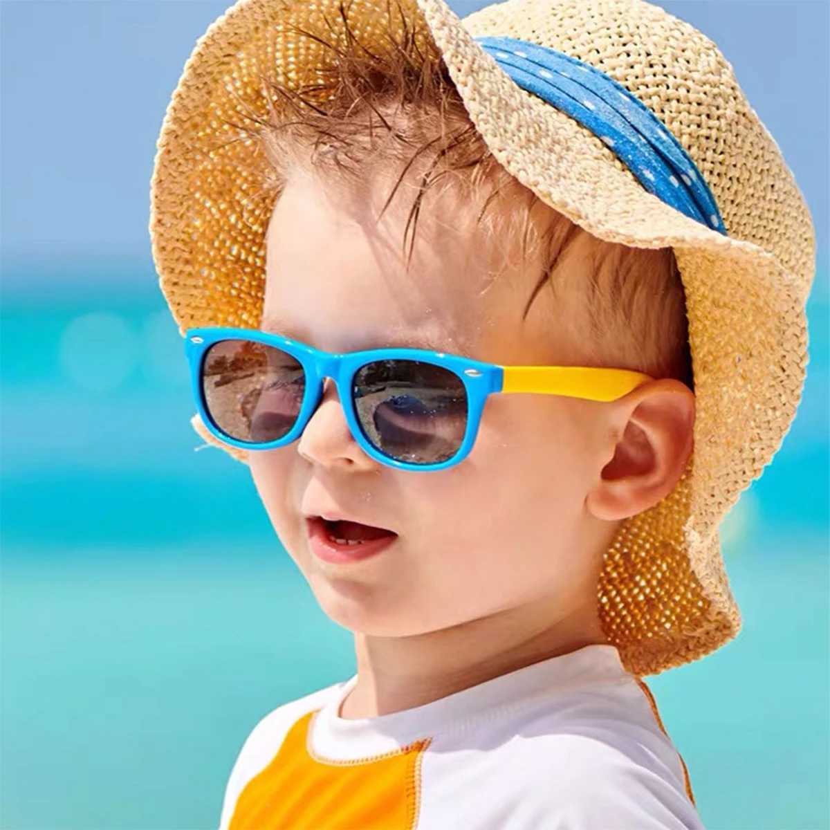 Cute retro silicone sunglasses for children outdoor sweet sunglasses for girls and boys childrens UV400 anti blue light sunglasses W250109