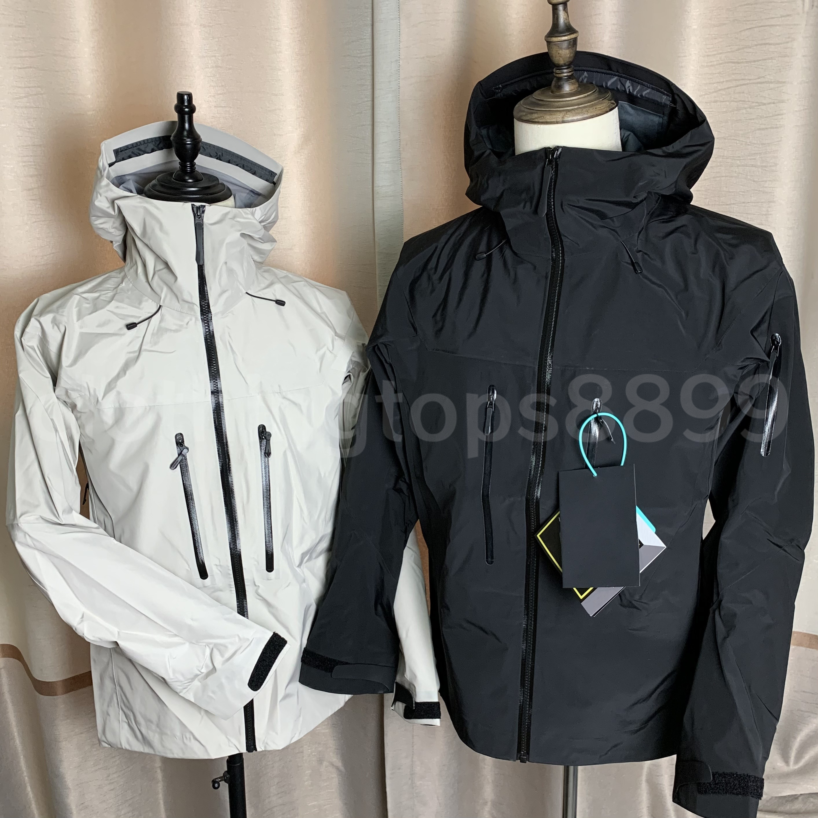 Men's Jacket zipper Waterproof jackets Three Layer Outdoor warm Jackets For sports Men Women Male Casual Lightweight SV/LT GORE-TEXPRO Hiking S-2XL