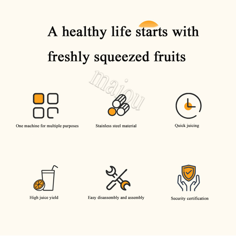 Fresh Fruit Squeezer Juicer Pitaya Without Peeling 100% Pure Juice Direct Drinking Orange Fresh