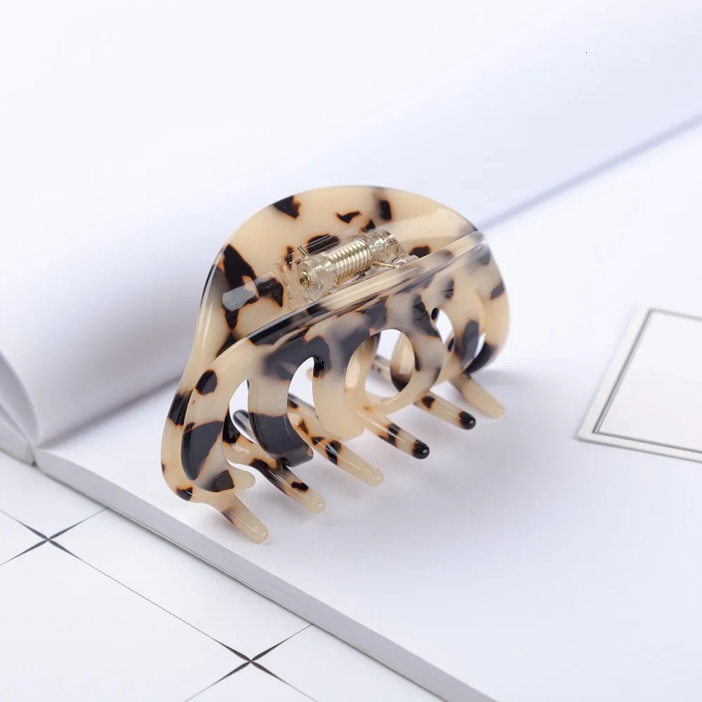 8cm Long Large Hair Claws Torise Shell Color Fashion Hair Accessories Headwear Hair Clip Acetate for Adult 250103