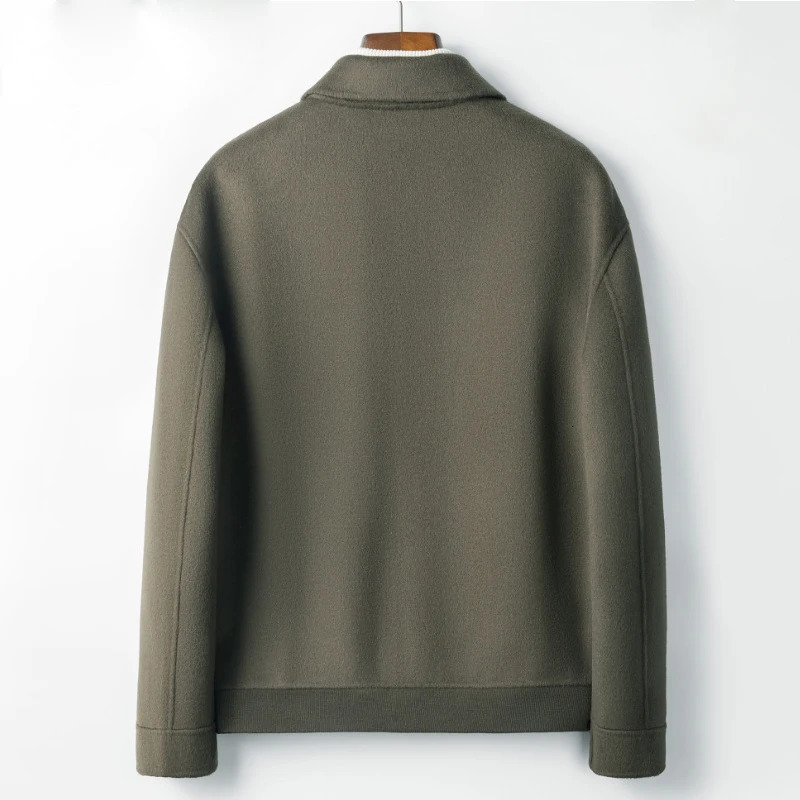 Autumn and Winter Lapel Loose Short Business Casual Mens Jacket 250107