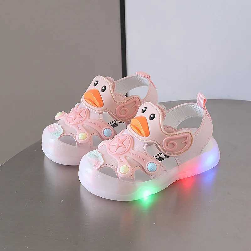 Sandals childrens shoes colorful boys and girls with lights childrens sandals soft soles casual snowshoes sports shoes childrens shoes W250108