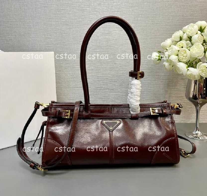 Totes 10A designer bag waxed leather hand-held crossbody bag Womens Luxury Genuine Leather Handbag Fashion Purse Clutch Crossbody Shoulder Strap Bag shopping