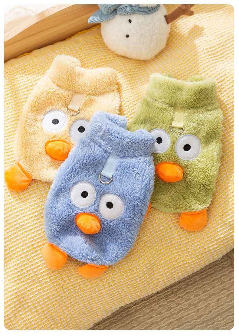 Cat Clothes, Funny Big Eyes, Cute Two Feet, Warm Woolen Clothes, Autumn and Winter Dog Clothes, Small and Medium-sized Pet Clothes