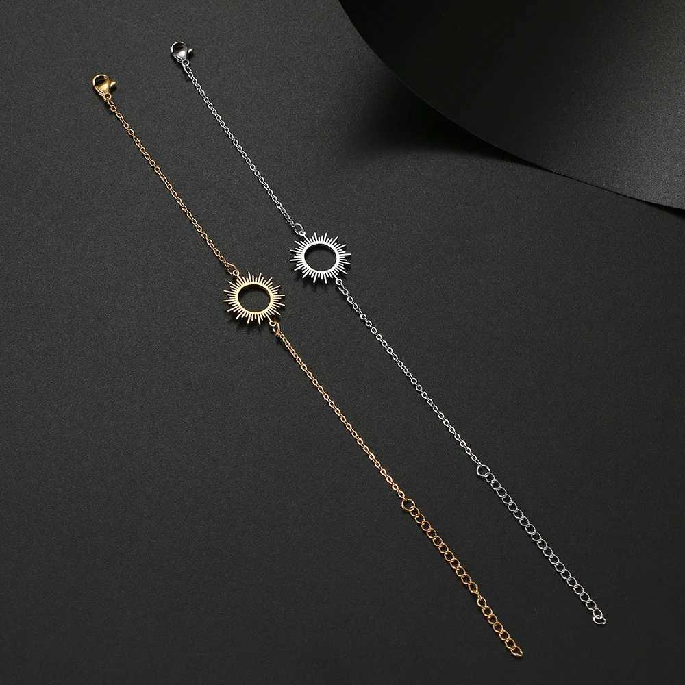 Stainl Steel Bracelets Bohemian Circle Hollow Out Round Fashion Chain Charm Bracelet For Women Jewelry Party Friend Best GiftXJ250109