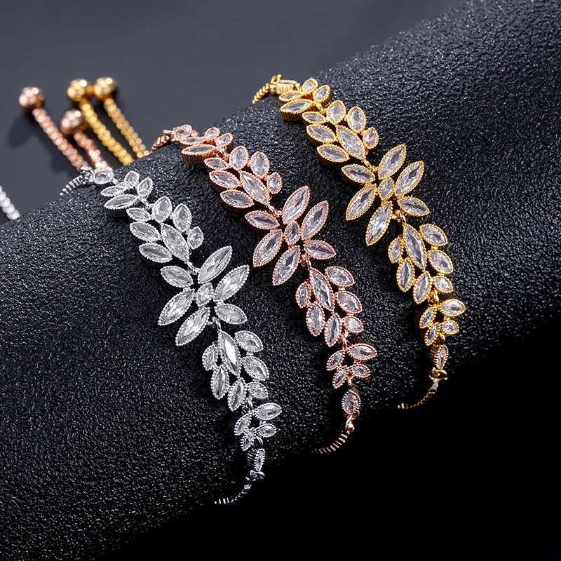 Exquisite Marquise Zircon Adjustable Bracelet for Women Cubic Zirconia Charm Bracelet Jewelry GiftsXJ250109