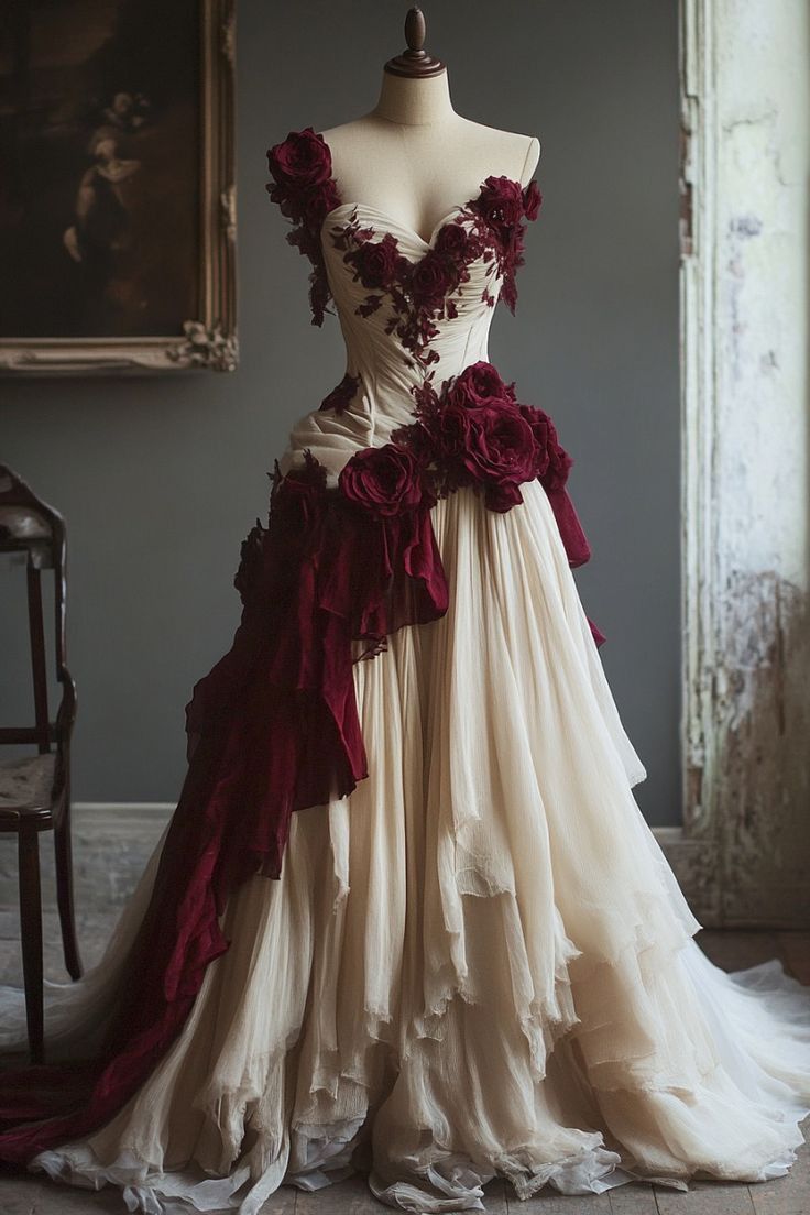 Vintage One Shoulder Evening Dresses 3D Floral Appliques Sweetheart Champagne And Burgundy Long Prom Dress 2025 Elegant Reception Dress