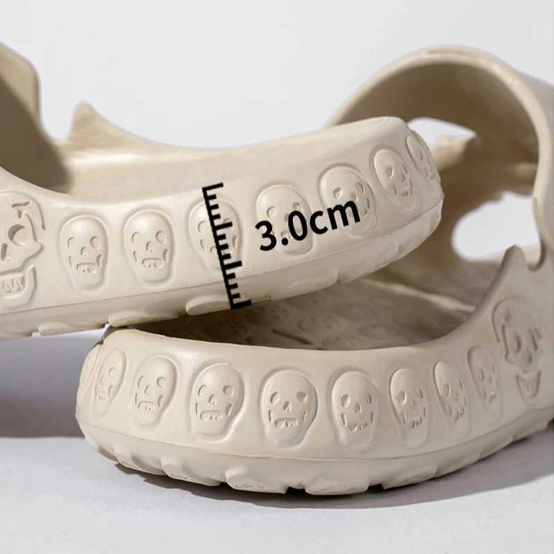 New Arrival New personalized skull design mens slider summer outdoor fun slider thick bottom beach anti slip casual womens sandals T250108