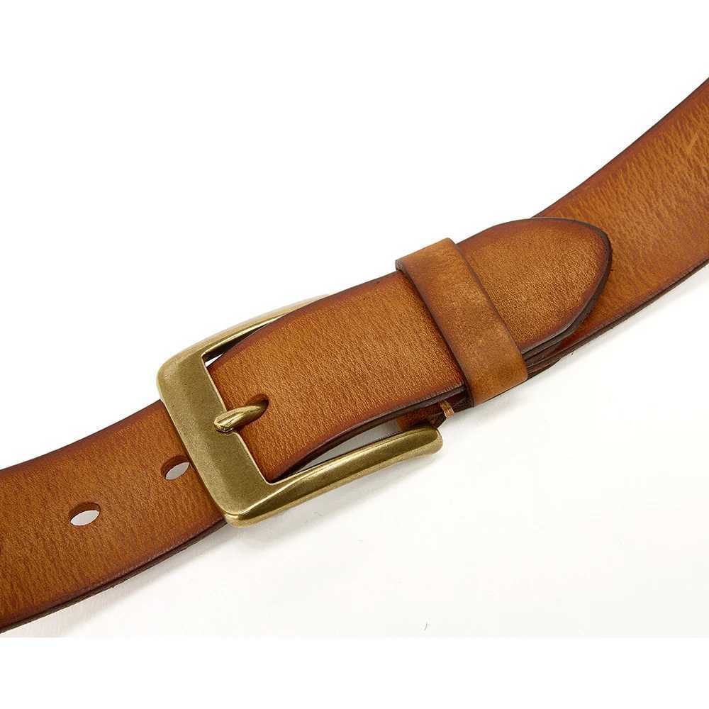 CANTIK New Design Solid Brass Buckle Male Men Top Quality Pure 100% Cow Genuine Leather Belts for 10 Years 130 Jeans Accessories W250109