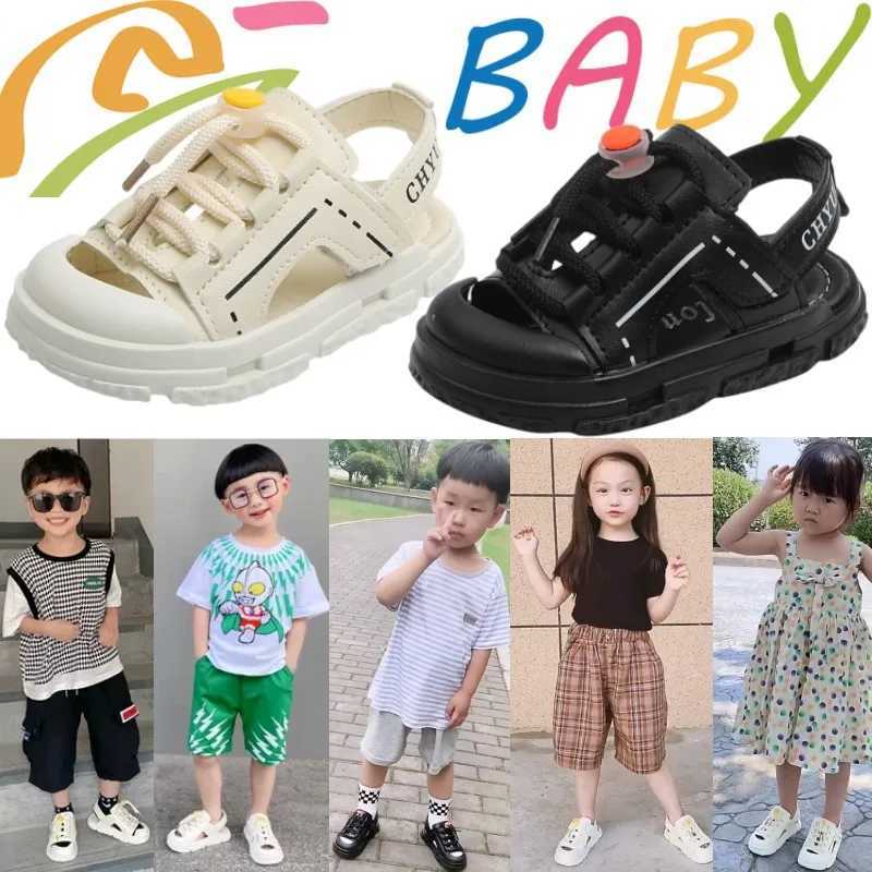 Childrens protective sandals summer beach anti kick soft shoes childrens first step on foot newborn photography props W250108