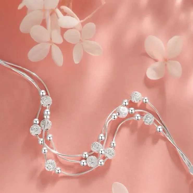 925 Sterling Silver Bracelet Woman Vintage Luxury Adjustable Bead Bracelets Fashion Original Jewelry Designer Party Wedding GiftXJ250109