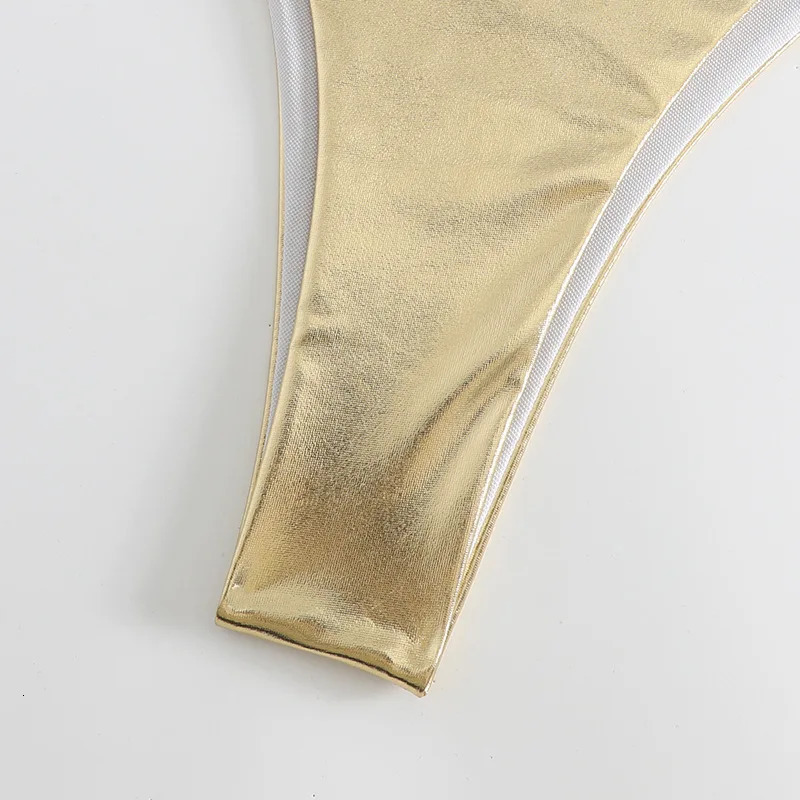 Swimsuit Bronzing Set For Women Sexy Side Tie Bikinis with Durable Gold Finish Bathing Suit Beachwear Ideal for Beach Pool 250106