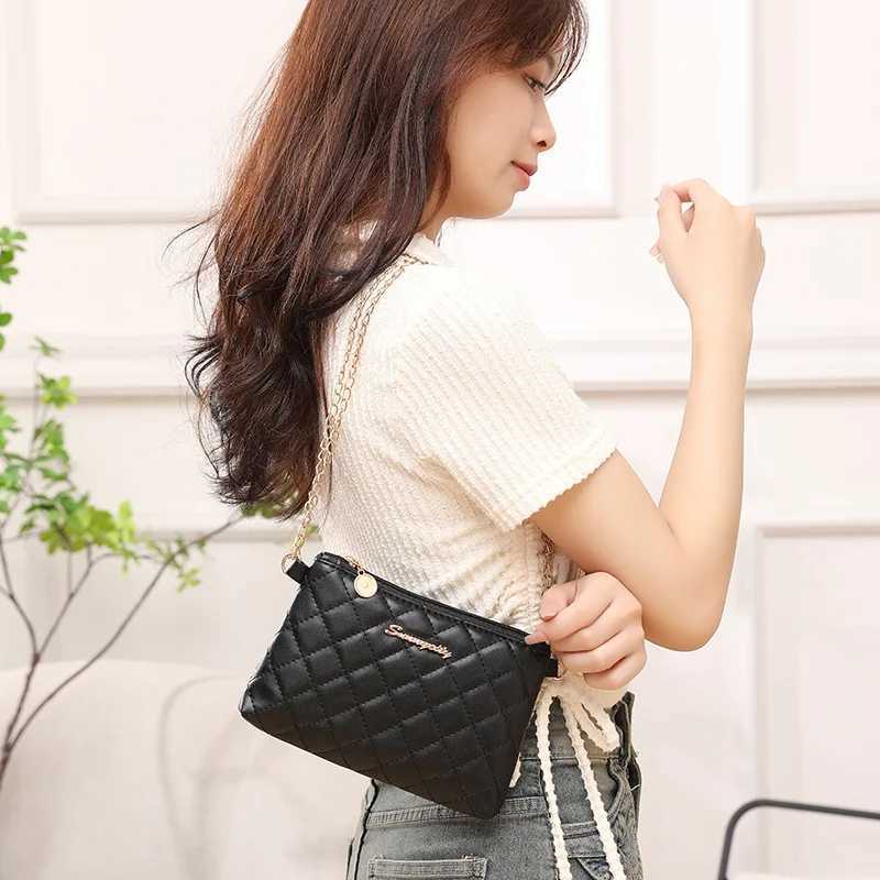Wholesale Leisure Classic Small Bag 2024 New Fi and Simple Lingge Embroidered Shoulder Bag Chain Crossbody BagXJ250108