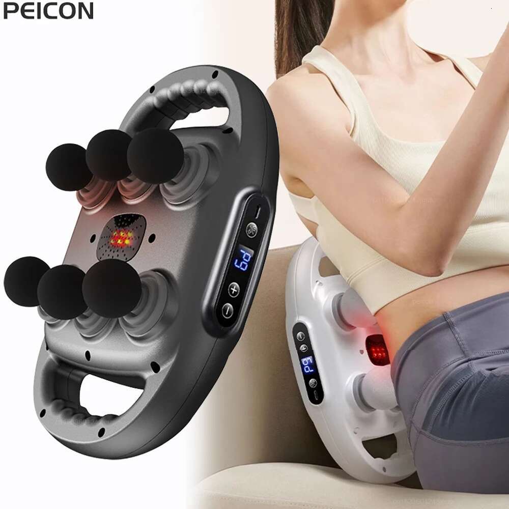 Muscle Massager High Frequency Back Waist hine Six-head Body Shoulder Professional Fascia Massage Gun