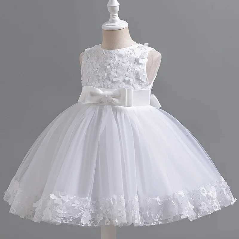 Fashion Flower Girl Dresses for Weddings Lace Mesh Sleeveless Girl Evening Gown Summer Girls Par Dress 2-12 YearsXJ250108