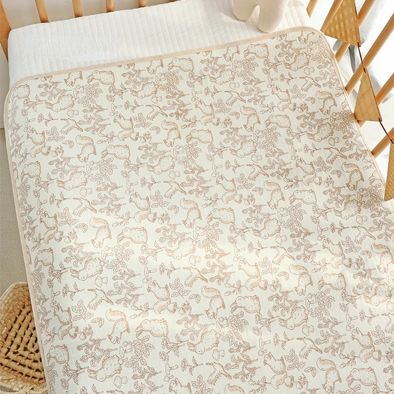Cotton Baby Diaper Changing Mat Large Size Diaper Changing Pad Covers Waterproof Childrens Bed Sheet Bedding Items 250109