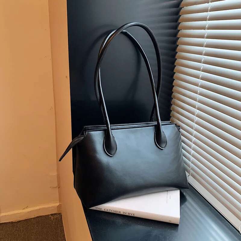 Tote New Row Handbag Premium Texture Shoulder Large Capacity Solid Color Underarm Bag Bags Female