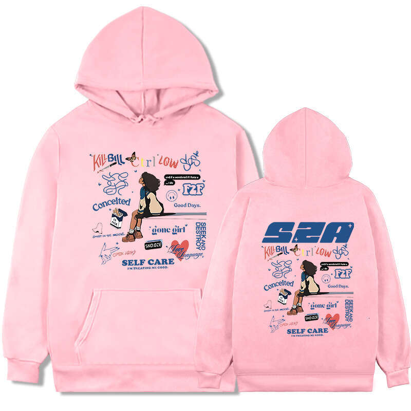 SZA Music Album SOS Print Hoodie Men Women Hip Hop Vintage O