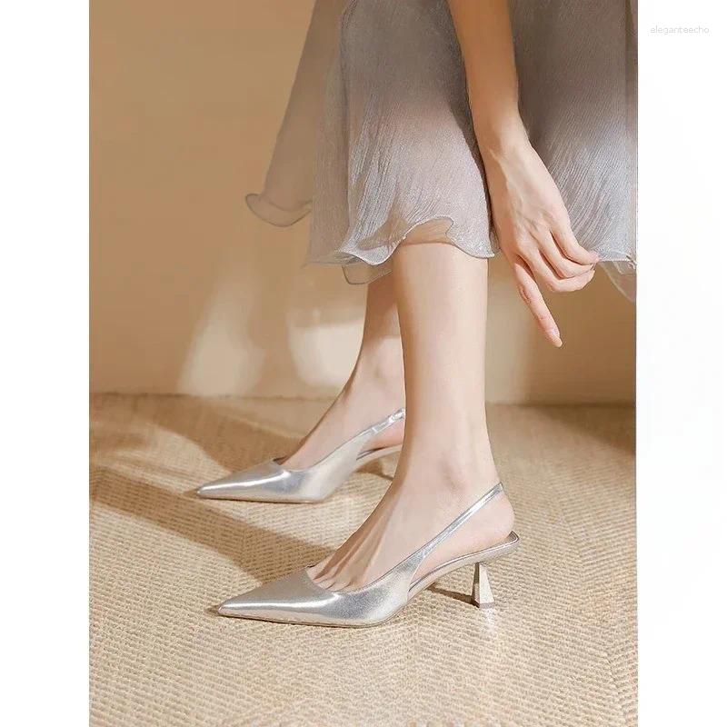 2025 S Fashion Designer Sandals Women S Shoes Spring Autumn Style Fashionable Comfortable Elegant Versatile Sier Temperament High Heels