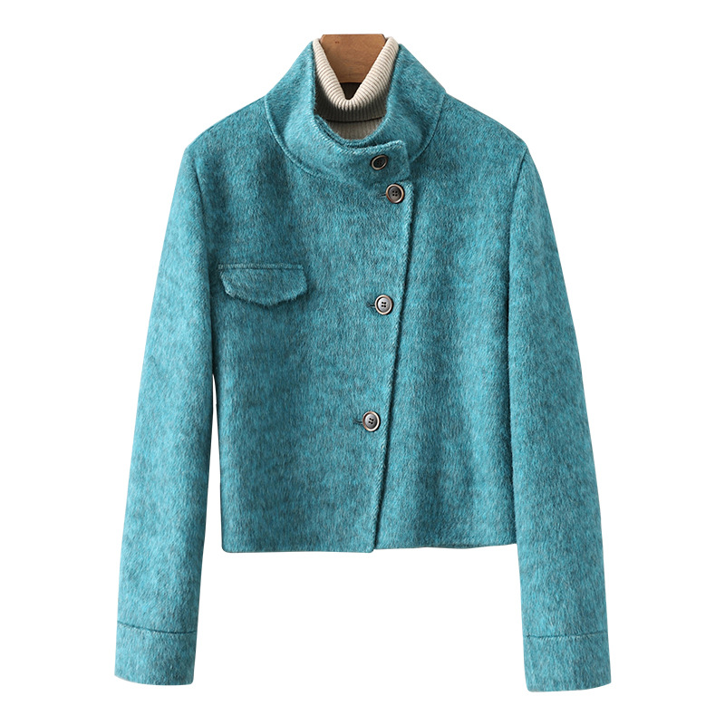 D4017 New style double-faced wool coat for women short coat rabbit wool coat for women