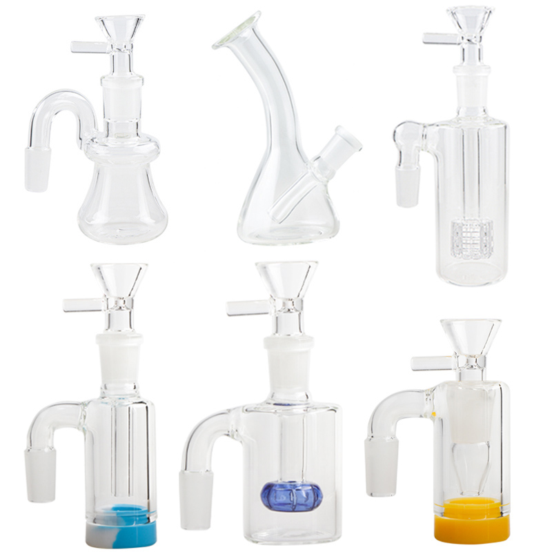 Glass Ash Catchers 14mm 18mm 45 90 Degrees With Hookahs Smoke Bowl Ashcatcher Tire Percolator For J-Hook Adapters water Bongs Oil Rigs