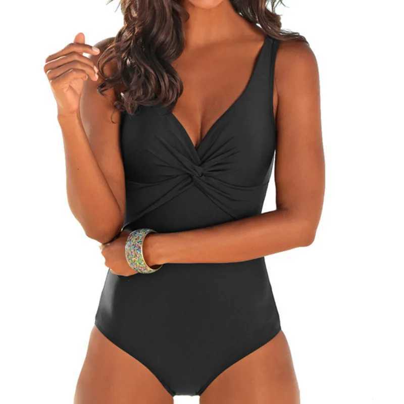 Sexy One Piece Large Swimsuit Closed Plus Size Swimwear Push Up Womens Swimming Body Bathing Suit Fa Beach Swim Pool BatherXJ240108