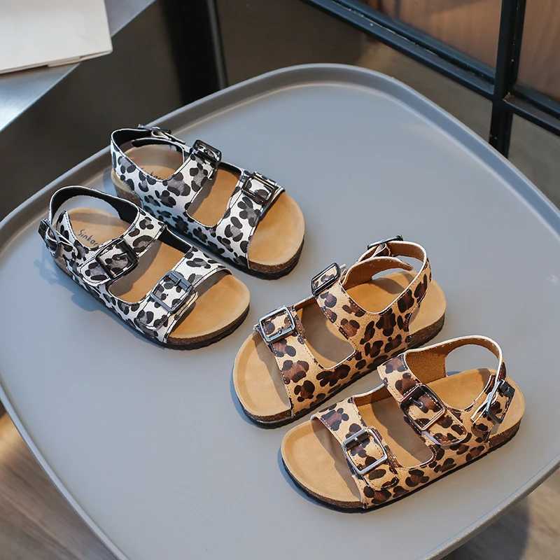 Childrens Fashion Boys Sandals Fashion Leopard Snow Shoes Childrens Summer Shoes Neutral 2024 New Beach Sandals Open Lace Soft W250108