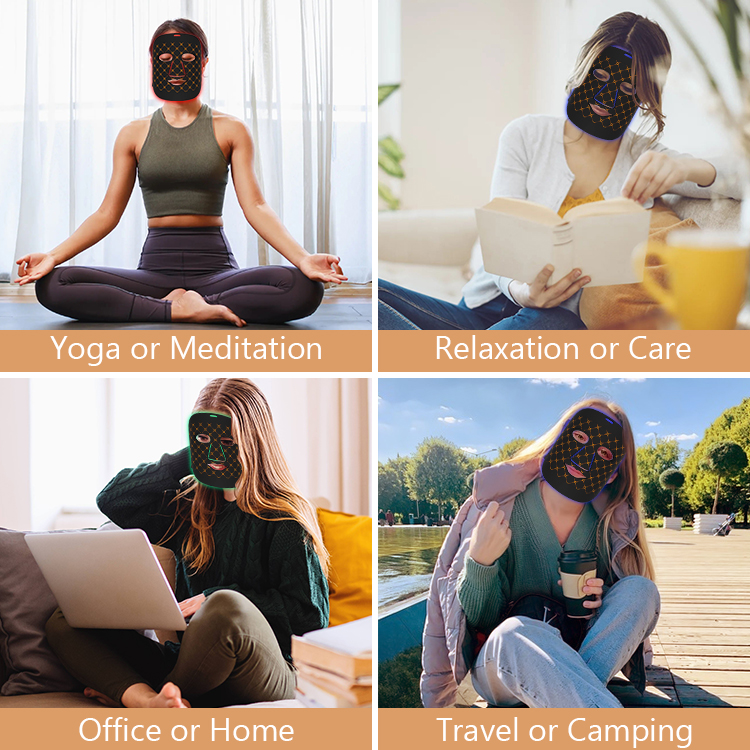 7 colors red light therapy led red light therapy anti-aging infrared light beauty mask skin care silicone facial led face mask