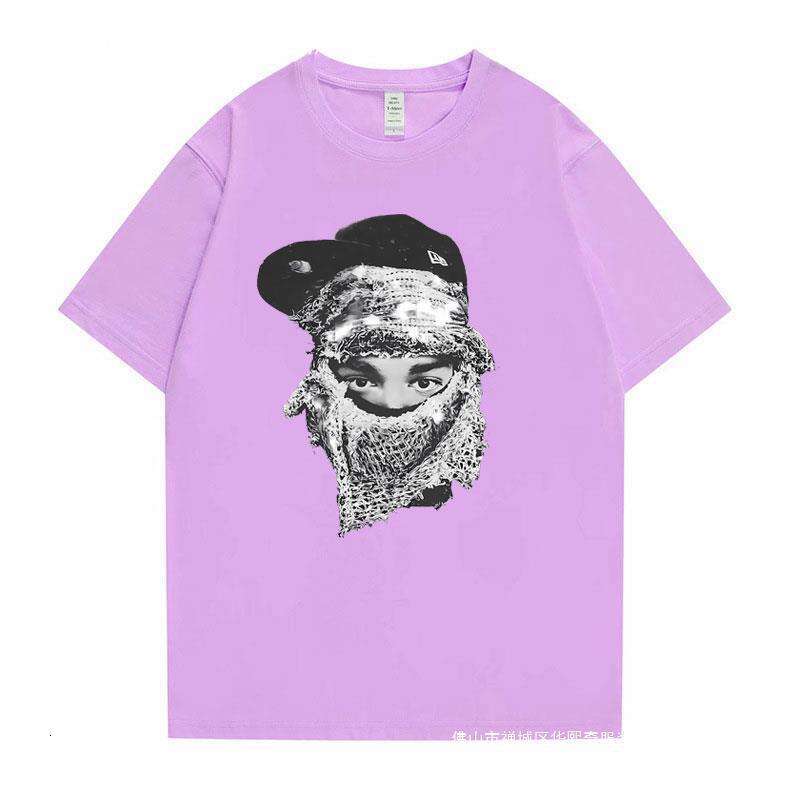 Rapper Yeat Face Graphic Print T-shirt Summer Men Hip Hop Ca