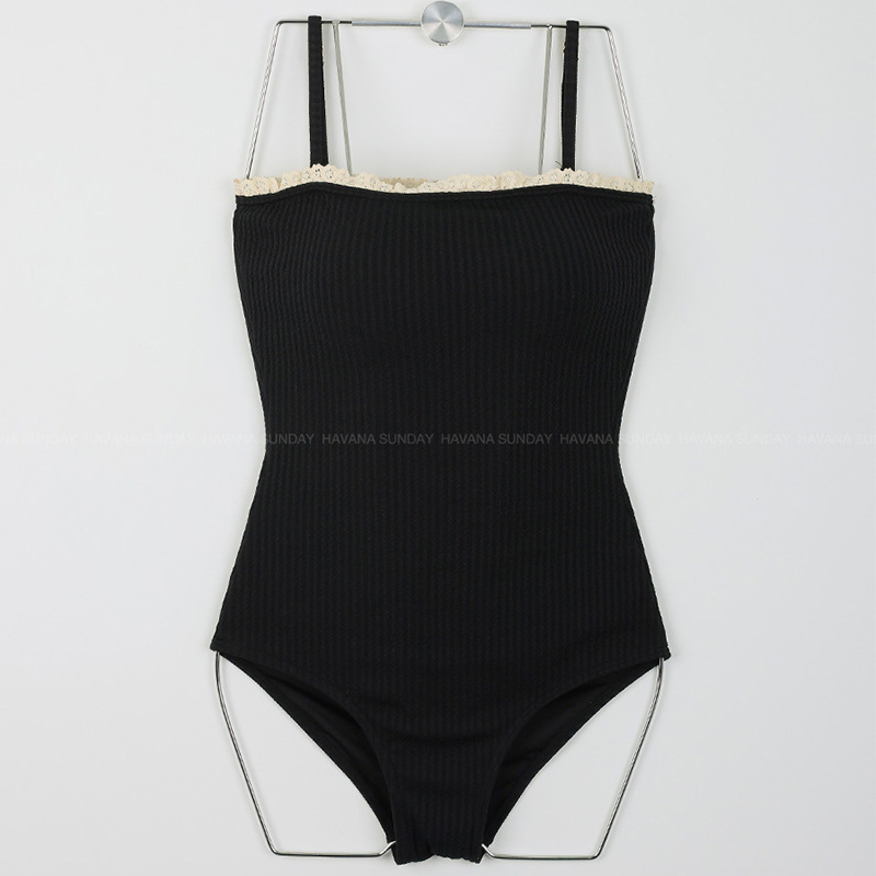 2025 New Black French Minimalist Triangle Designer Conservative Strap Pants Collection Tight Hot Spring Resort jumpsuit