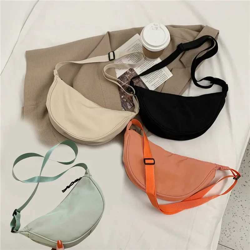 Womens Crossbody Dumpling Shape Lightweight Underarm Knapsack Nyl Large Capacity Smooth Zipper Females e Shoulder BagXJ250108