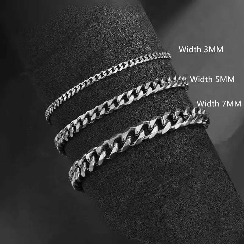 Miniamlist Men Bracelet Gold Jewelry Street Style Stainl Steel 316L 18k Gold Plated Cuban Chain Bracelets For WomenXJ250109