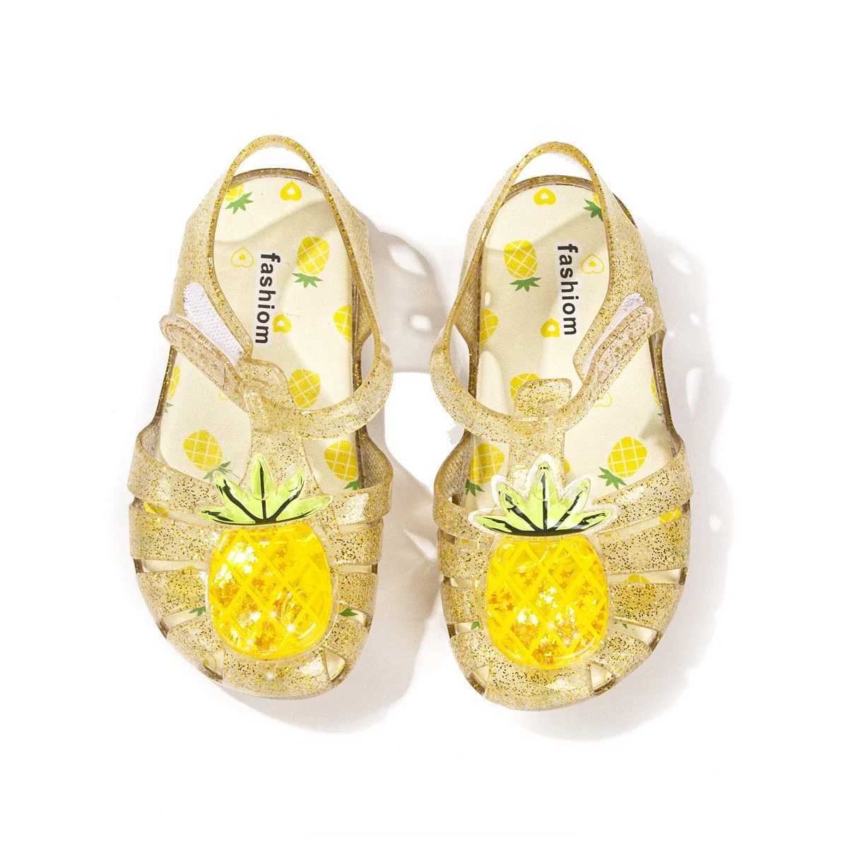 Summer girls sandals cute fruit jelly princess shoes childrens hollow breathable beach sandals waterproof and non slip childrens shoes W250108