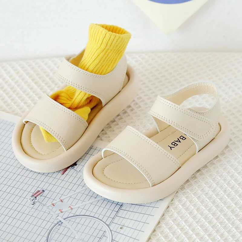 Summer new childrens sandals baby solid color candy colored sandals boys and girls fashionable breathable beach sandals W250108