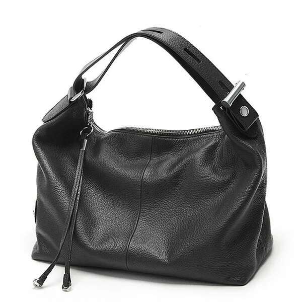 Zency 100% Genuine Leather Women Hobo Bag Fashion Lady Tassel Shoulder Bags Classic Travel Handbag Crossbody Purse 2024 Trendy