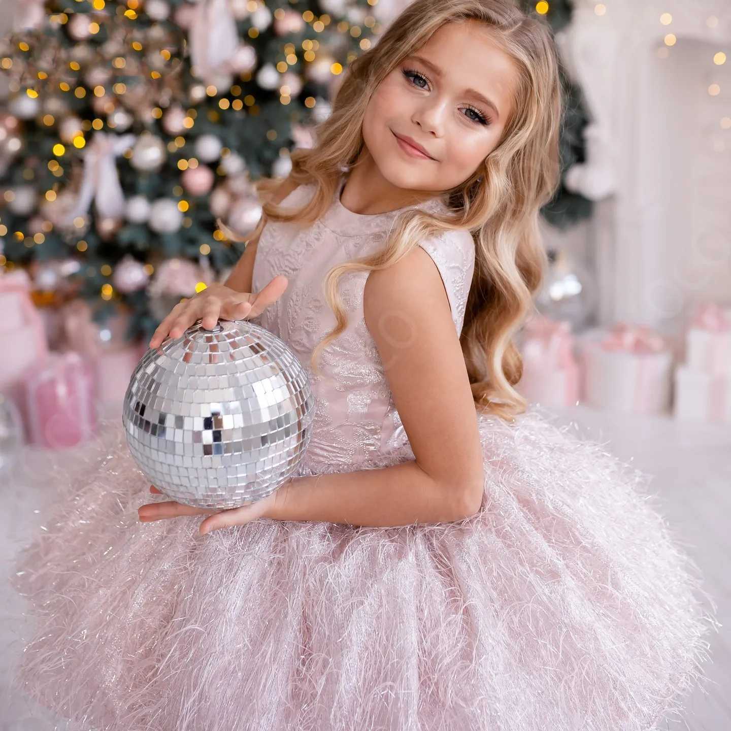 Lovely Sleeveless Short Delicate Princess Flower Girl Dress Wedding Dresses Par Ball First Communion Gowns Kids Birthday GiftXJ250108