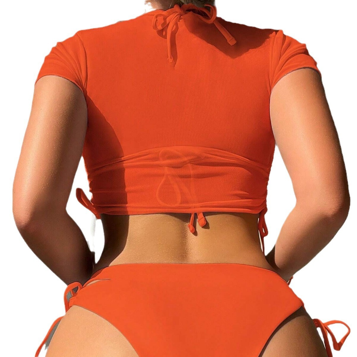 2025S Sexy Beach Bikini Designer Swimsuit Sexy Three Piece Women's Beach Tie Bikini Split Swimsuit