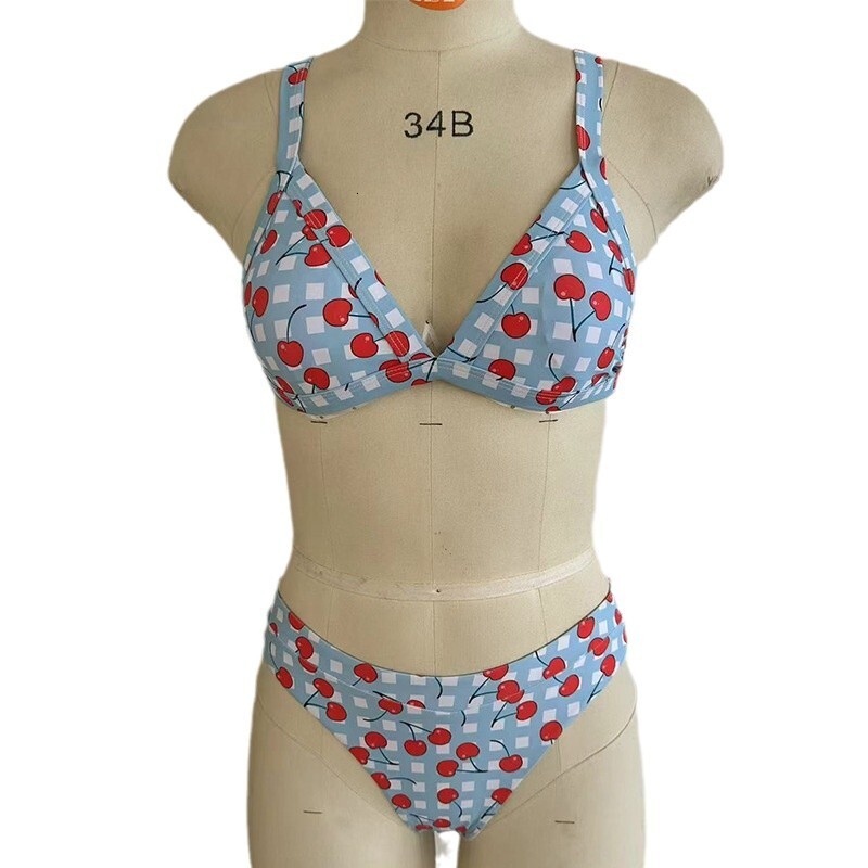 2025 new bikini fashion sexy split bikini print set designer women's swimsuit