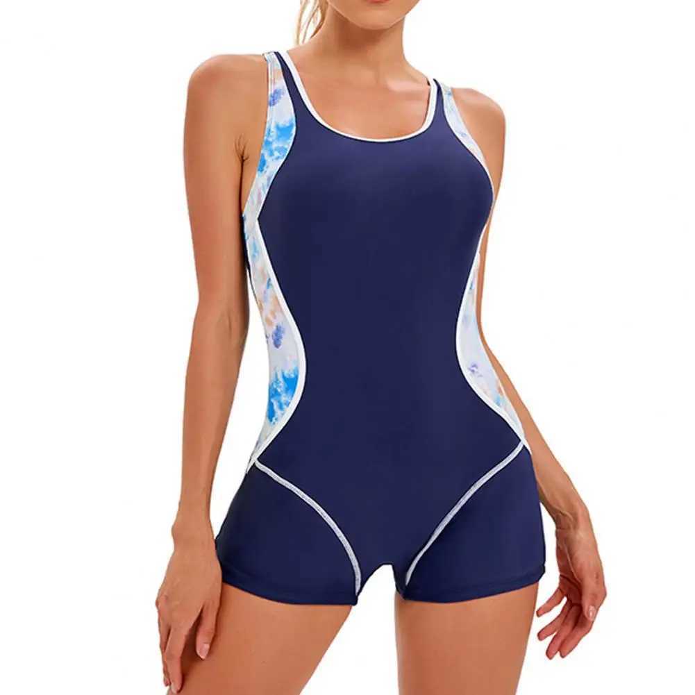 2023 Patchwork Sport One Piece Swimsuit Plus Size Swimwear Women Profional Sport Bathing Suit Surfing Swimsuits Swimming SuitXJ240108