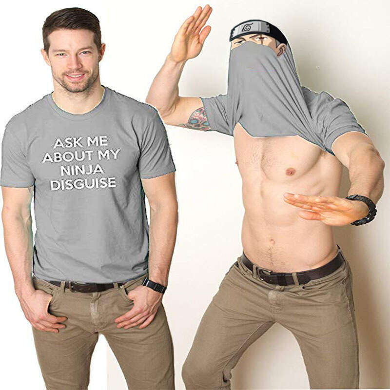 ASK ME ABOUT MY NINJA DISGUISE Round necked Men's Short sleeved Creative Funny T-shirt