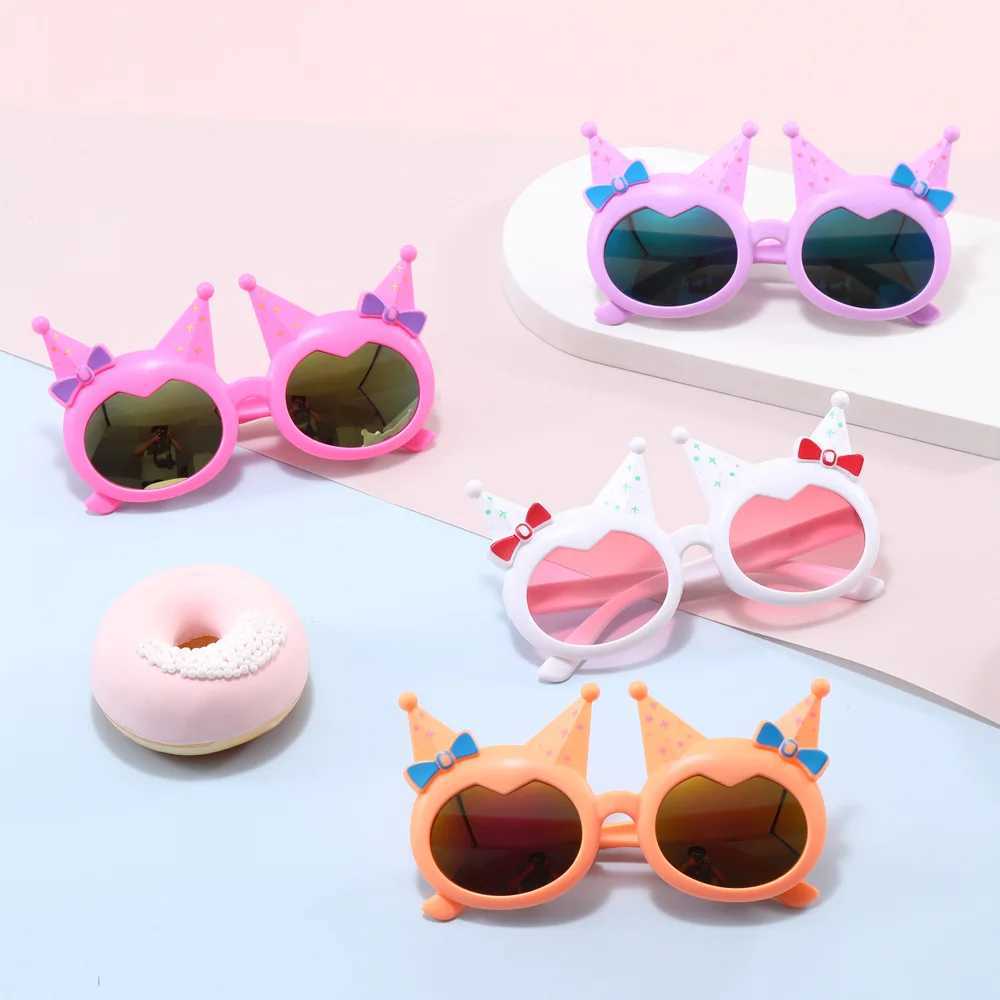 Cute cat eye childrens sunglasses bow shaped sunglasses cute baby glasses trend girls and boys glasses W250109